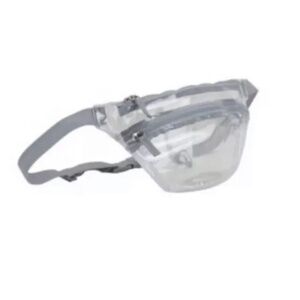 Fanny Pack Clear Purse With Gray Webbing NWT